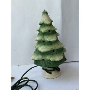 1930s HTF RARE Glolite PAPER MACHE LIGHTED CHRISTMAS TREE W/ Base No Lights
